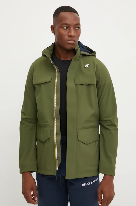 Непромокаемо яке K-Way без изолация зелен K7126VW