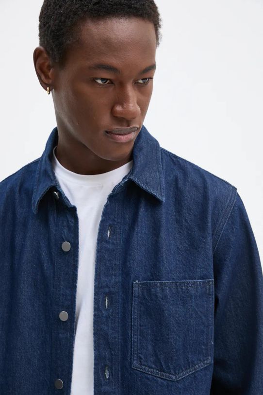 Theory koszula jeansowa granatowy O0774413