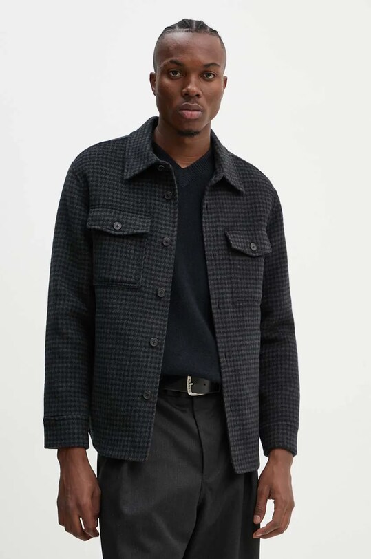 Вовняна куртка-сорочка Theory без підкладки чорний O0871406