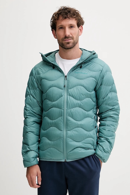 Peak Performance kurtka puchowa Helium Down turkusowy G79845