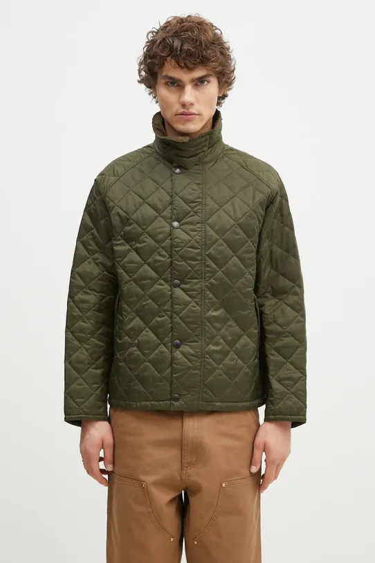 Bunda Barbour OS Transport Quilted Jacket oversize zelená MQU1796