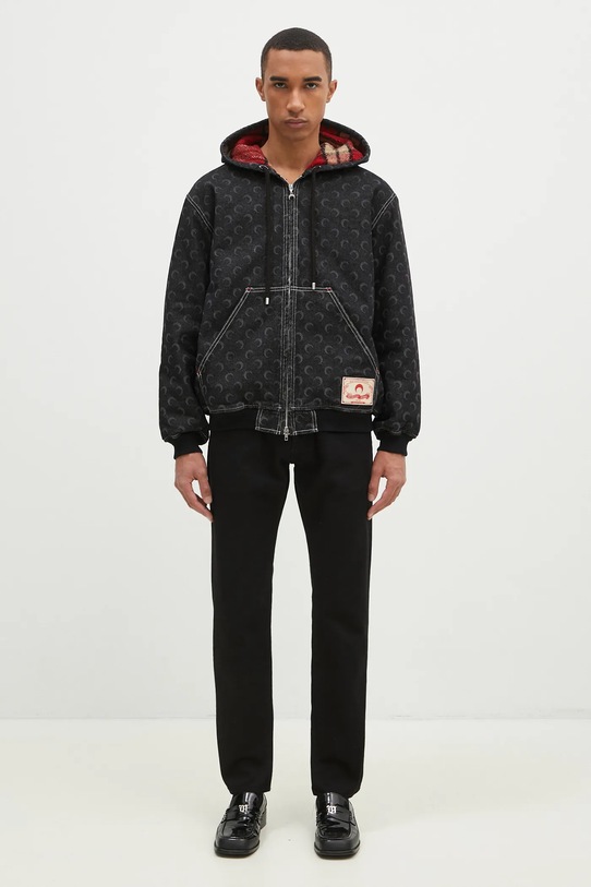 Marine Serre cotton jacket Moon Laser Denim Padded Jacket MJA071A.RDEN0001