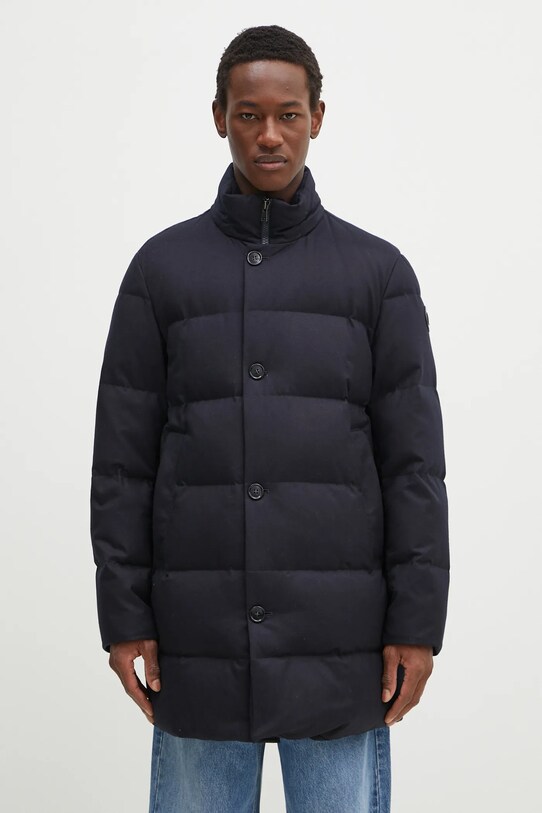 Woolrich wool jacket Luxe Long Parka navy CFWOOU0627MRUT3108.UT31