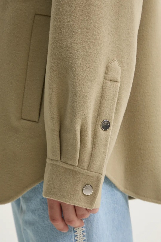 Шерстяная куртка-бомбер Nanushka MARTIN NM24PFJK00962 бежевый