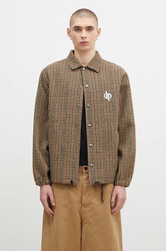 Vlněná bunda DARKPARK Joe nezateplené béžová MJA04.FAW07.8586