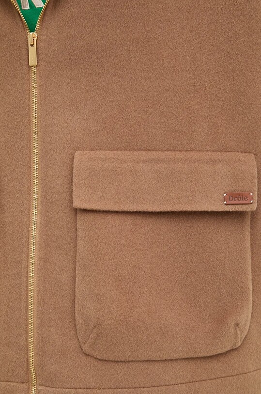 Вовняна куртка Drôle de Monsieur La Veste ‡ Capuche Laine E.JT191.WO031.CL коричневий