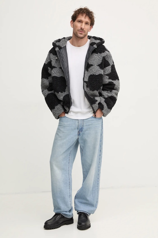 Bunda s příměsí vlny Fiorucci U01FMOJA092FL01BK01 šedá AW24