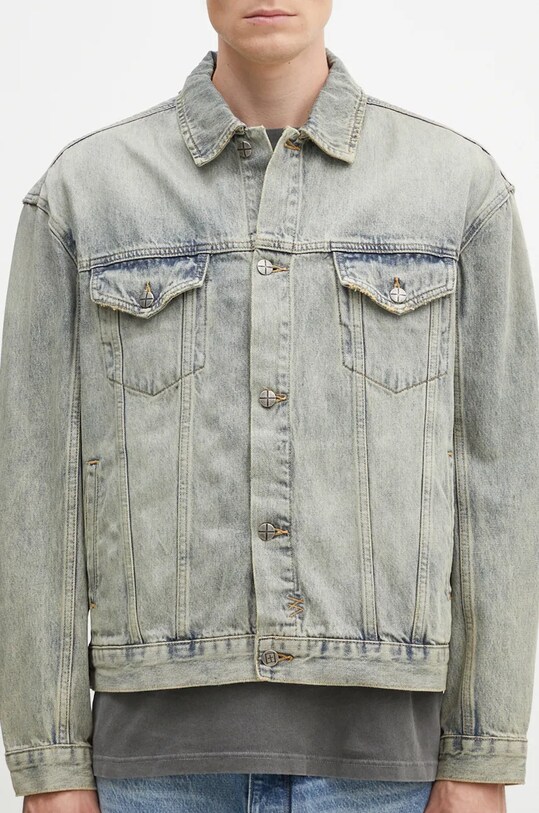 Джинсовая куртка KSUBI Oh G голубой MFA24JK003