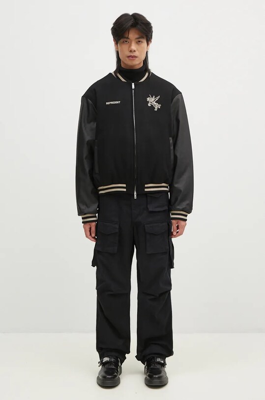 Bunda z vlněné směsi Represent Mascot Wool Varsity Jacket MLM1127.001
