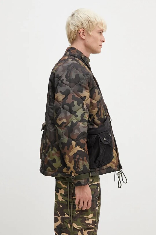 Andersson Bell giacca Multi-Pocket Camouflage Quilted Jumper verde awa617m