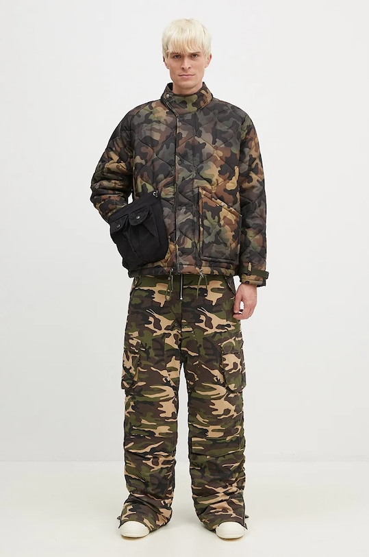 Andersson Bell jacket Multi-Pocket Camouflage Quilted Jumper awa617m