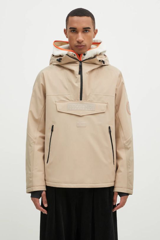 Napapijri jacket Rainforest Tech with beige NP0A4I9CN1I1