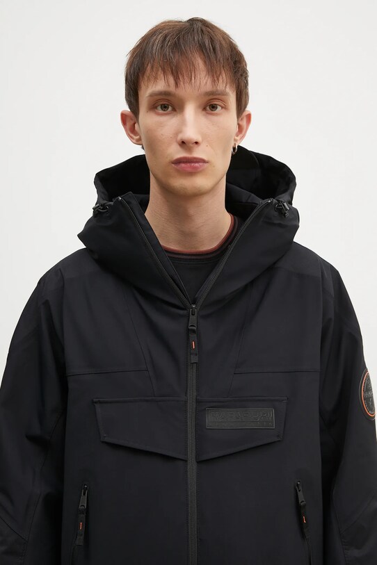 Μπουφάν Napapijri Rainforest Tech Op μαύρο NP0A4IAF0411