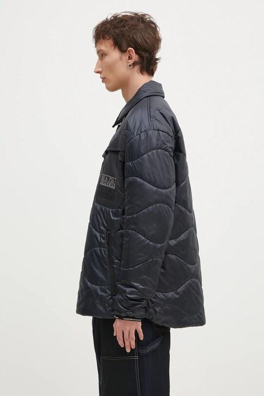 Napapijri geaca din amestec de lana A-Jaman NP0A4I1W0411 bleumarin AW24