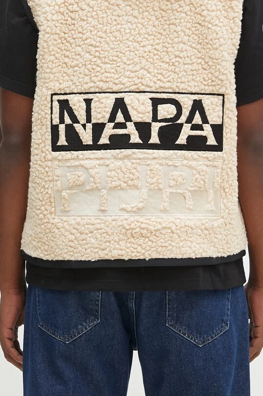 Αμάνικο από μείγμα μαλλιού Napapijri T-Jaman V μπεζ NP0A4HZMN1J1