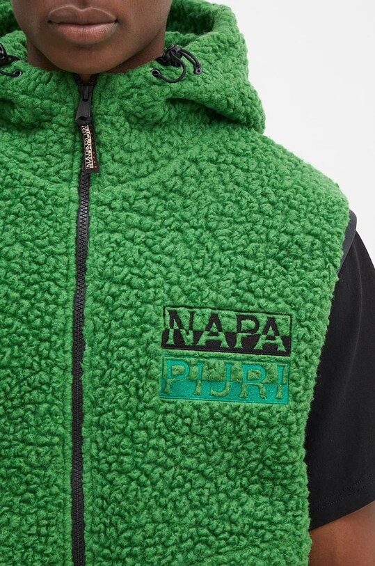 Napapijri vestă din amestec de lână T-Jaman V verde NP0A4HZMG1T1