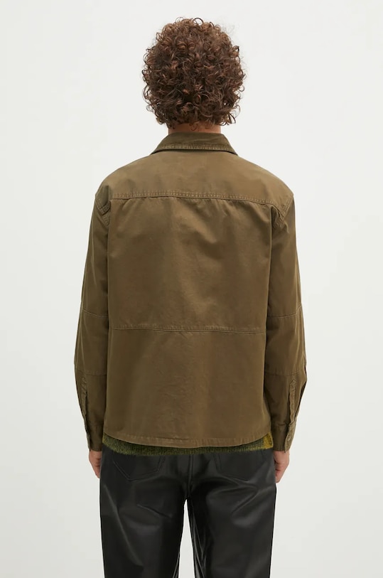 Îmbrăcăminte Barbour geacă cu aspect de cămașă Oakmoor OS Twill Overshirt MOS0380 verde