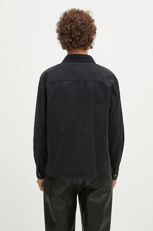 Odzież Barbour kurtka koszulowa Oakmoor OS Twill Overshirt MOS0380 czarny