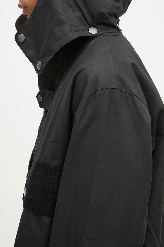 Bavlnená bunda Barbour Re-Engineered Spey Wax Jacket čierna MWX2341