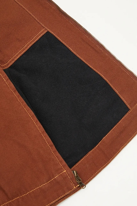 Βαμβακερό μπουφάν πουκάμισο ICECREAM Canvas Lined Work ICW003 καφέ