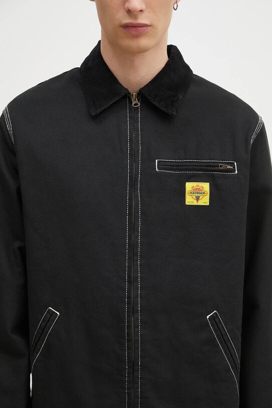 ICECREAM cotton shirt jacket Canvas Lined Work black ICW003