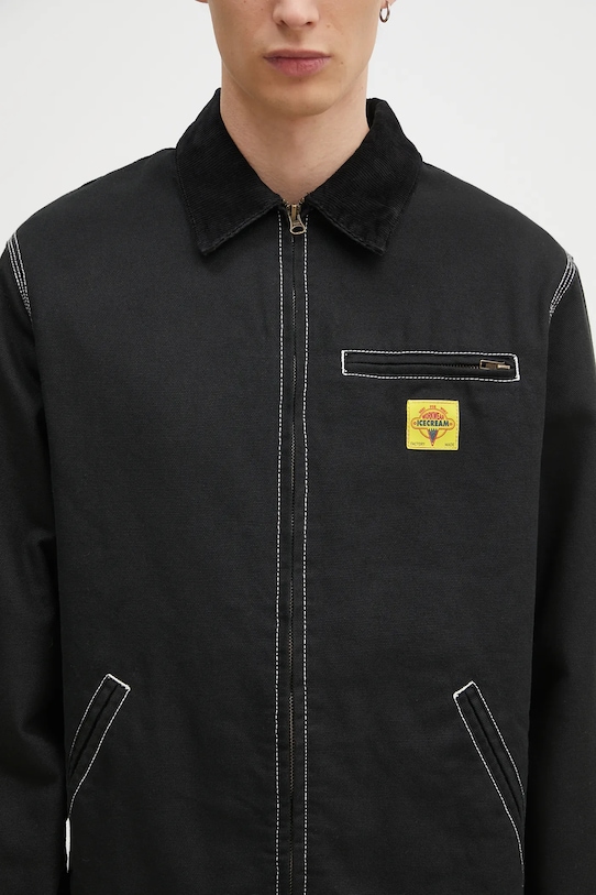 Яке тип риза от памук ICECREAM Canvas Lined Work черен ICW003