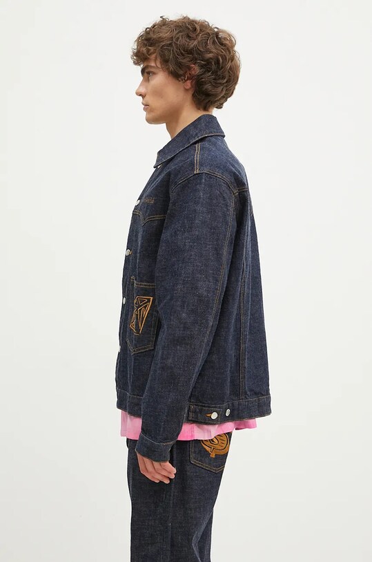Billionaire Boys Club kurtka jeansowa Diamonds & Dollars Selvedge Denim B24303 granatowy AW24