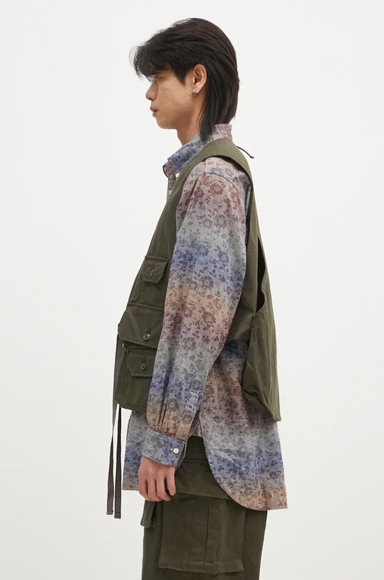 Дънков елек Engineered Garments Fowl Vest 24F1C002 зелен AW24