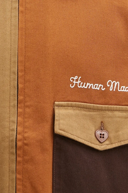 Human Made cotton shirt jacket Zip-Up Work Jacket HM28JK012 brown