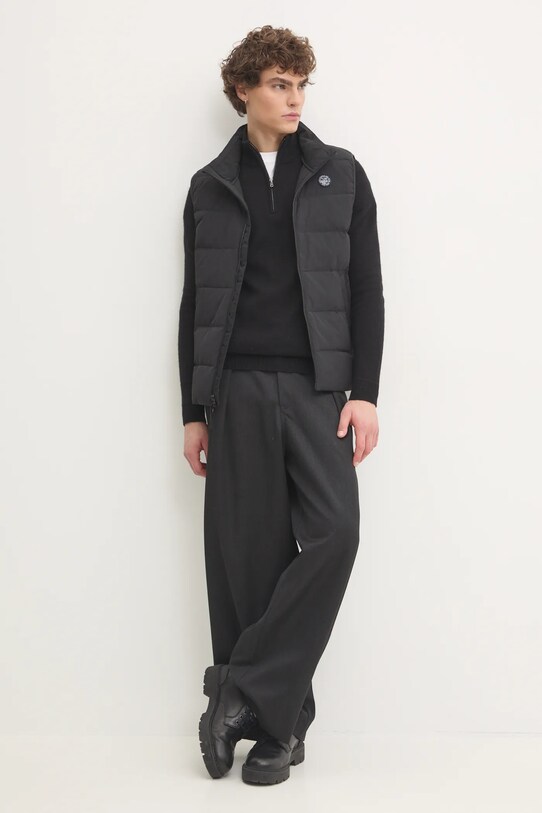 Abercrombie & Fitch vesta de puf KI132.4152.900 negru AW24