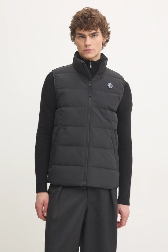 Abercrombie & Fitch bezrękawnik puchowy czarny KI132.4152.900