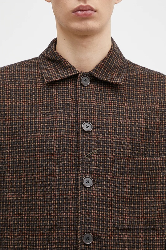 Universal Works wool shirt 31111.BLACK brown