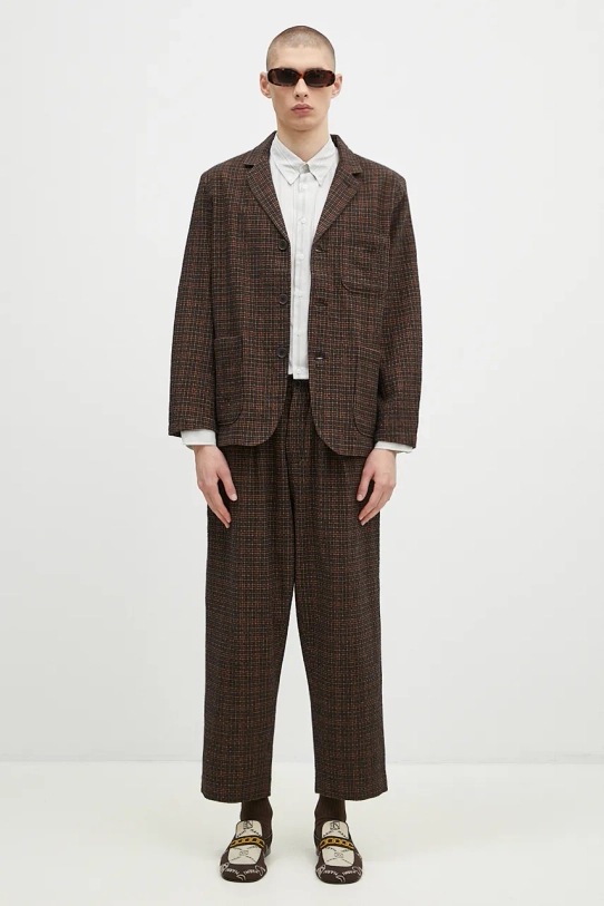 Universal Works wool shirt classic brown 31111.BLACK