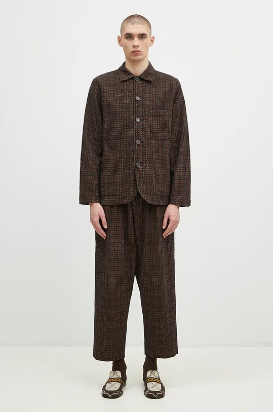 Universal Works cămașă de lână 31111.BLACK