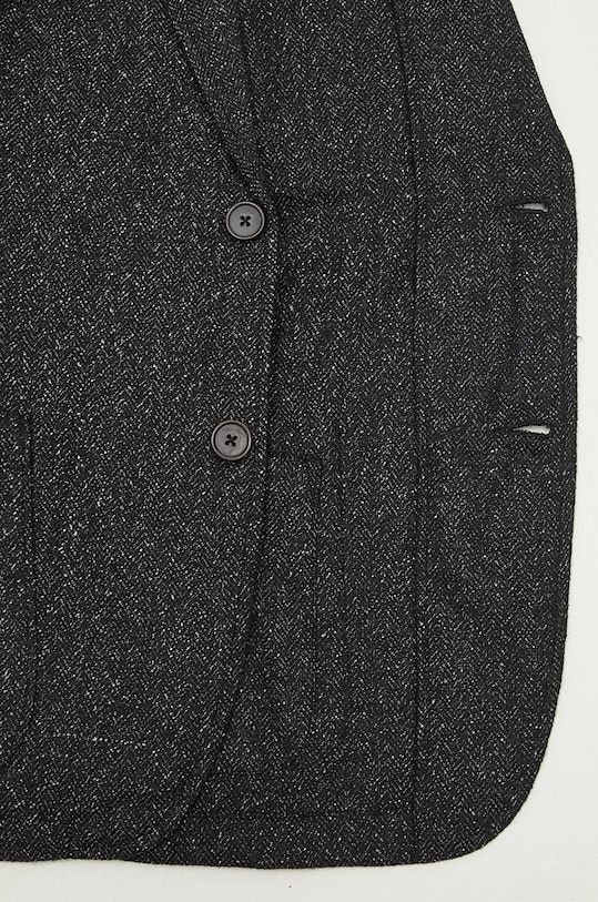 Blazer s příměsí vlny Universal Works 31136.BLACK černá
