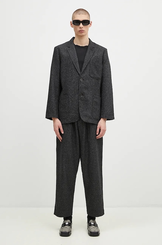 Blazer s příměsí vlny Universal Works 31136.BLACK