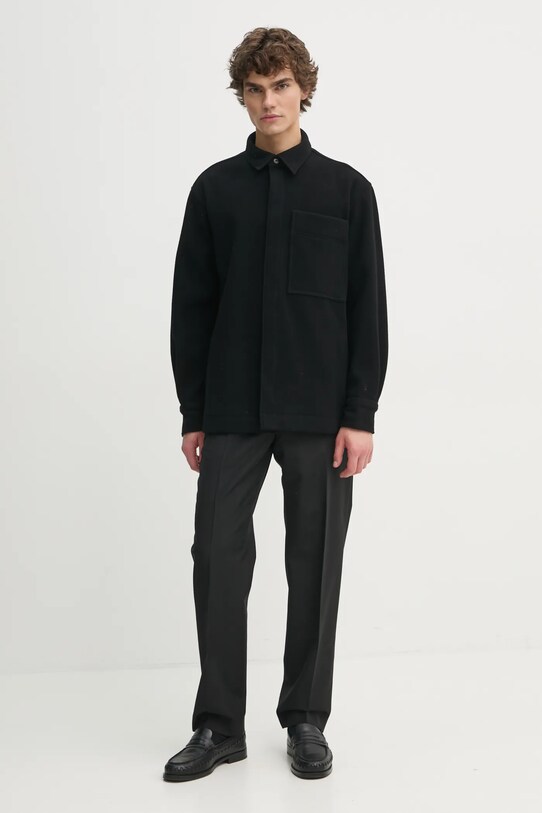 Вовняна куртка Études Studio H24MMOUT371 чорний AW24