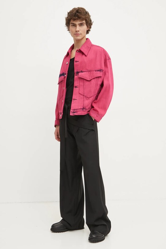 Études Studio kurtka jeansowa H24MMOUT530 różowy AW24