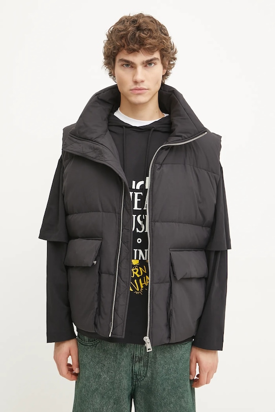 Études Studio gilet in piuma foderato nero H24MMOUT713