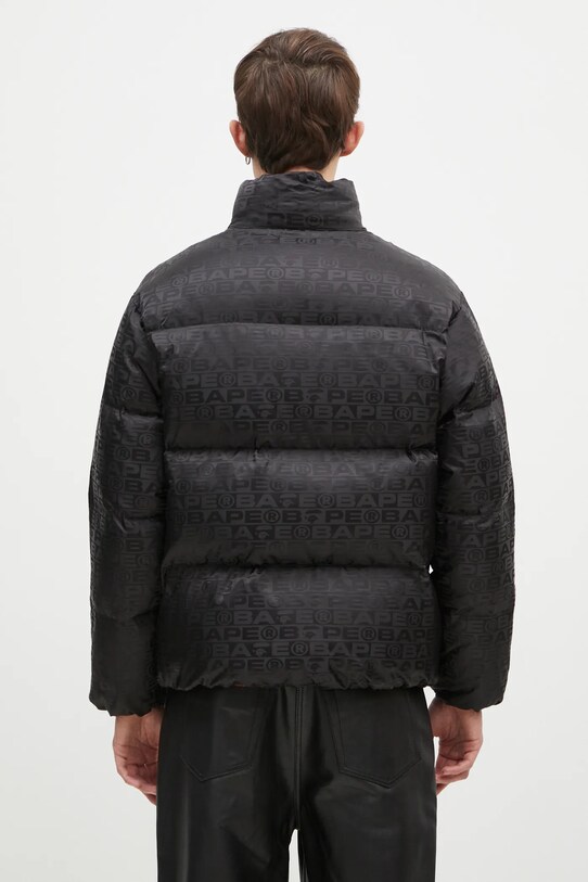 Одежда Пуховая куртка A Bathing Ape Lux Sport Pattern Jacquard Nylon Down Jacket 1K80144311 чёрный