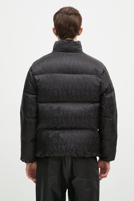 Îmbrăcăminte A Bathing Ape geacă de puf Lux Sport Pattern Jacquard Nylon Down Jacket 1K80144311 negru