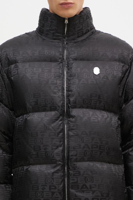 Пуховая куртка A Bathing Ape Lux Sport Pattern Jacquard Nylon Down Jacket чёрный 1K80144311