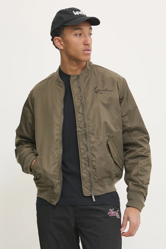 Karl Kani kurtka bomber bez kaptura zielony 60710015