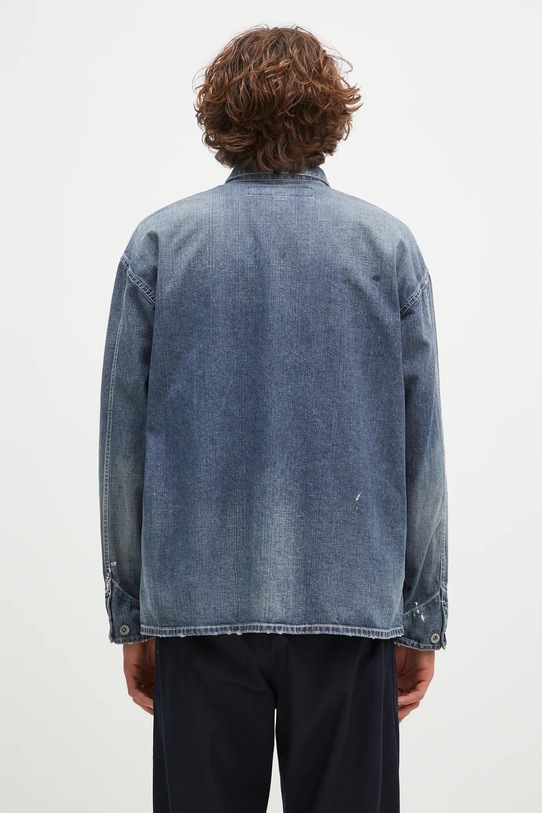 Oblečenie Rifľová bunda NEIGHBORHOOD Washed Coverall Jacket 242SPNH.JKM02 tmavomodrá