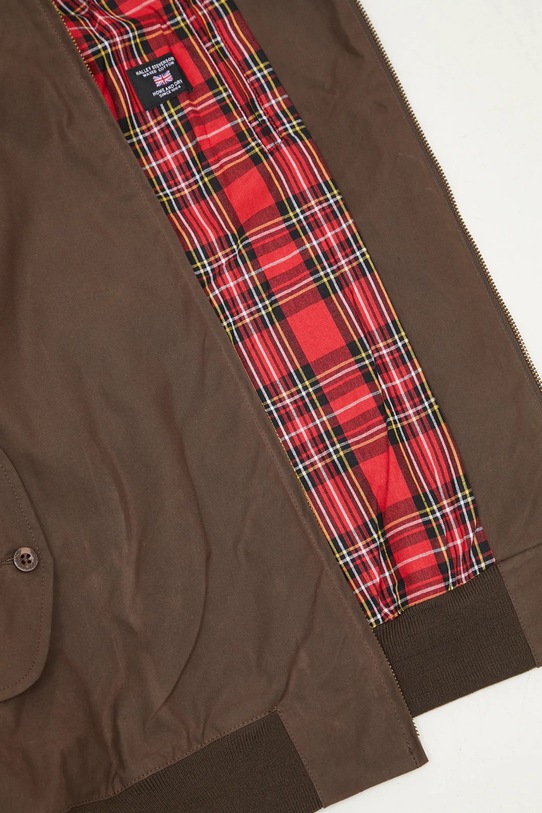 Fred Perry bomber jacket Made In England Wax Harrington J8578.Q21 brown