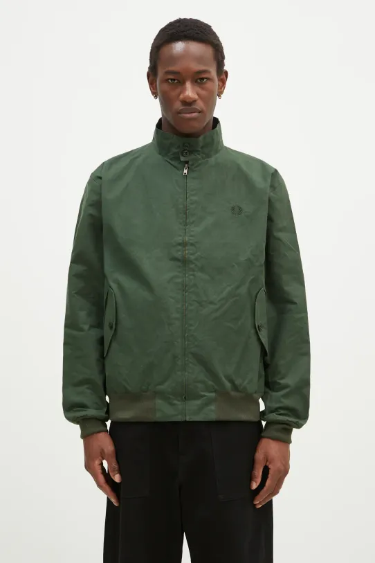 Хлопковая куртка Fred Perry Made In England Wax Harrington остальные зелёный J8565.Q20