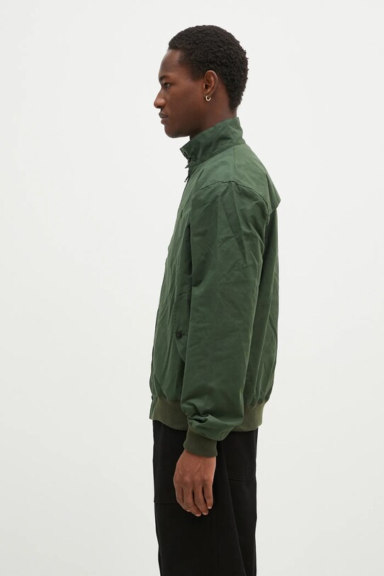 Fred Perry jachetă de bumbac Made In England Wax Harrington J8565.Q20 verde AW24