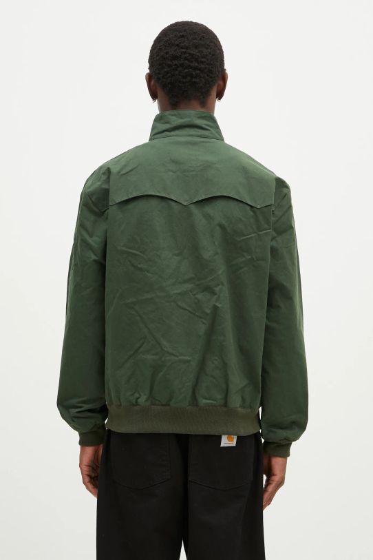 Одежда Хлопковая куртка Fred Perry Made In England Wax Harrington J8565.Q20 зелёный