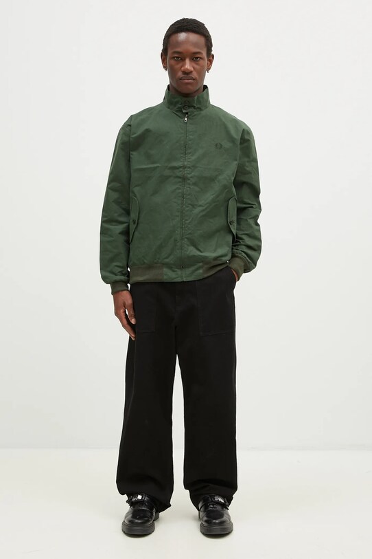 Хлопковая куртка Fred Perry Made In England Wax Harrington J8565.Q20