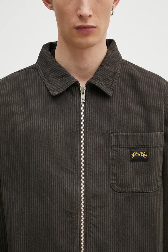 Bavlnená košeľová bunda Stan Ray Zip Shirt sivá AW2401929